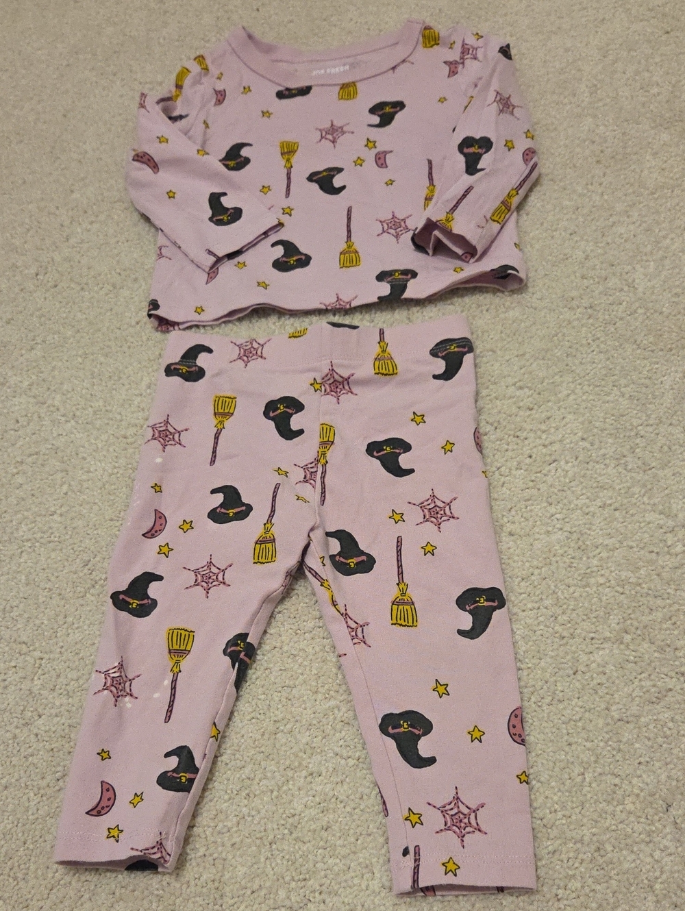 Baby Halloween Print Matching Set 6-12 Months